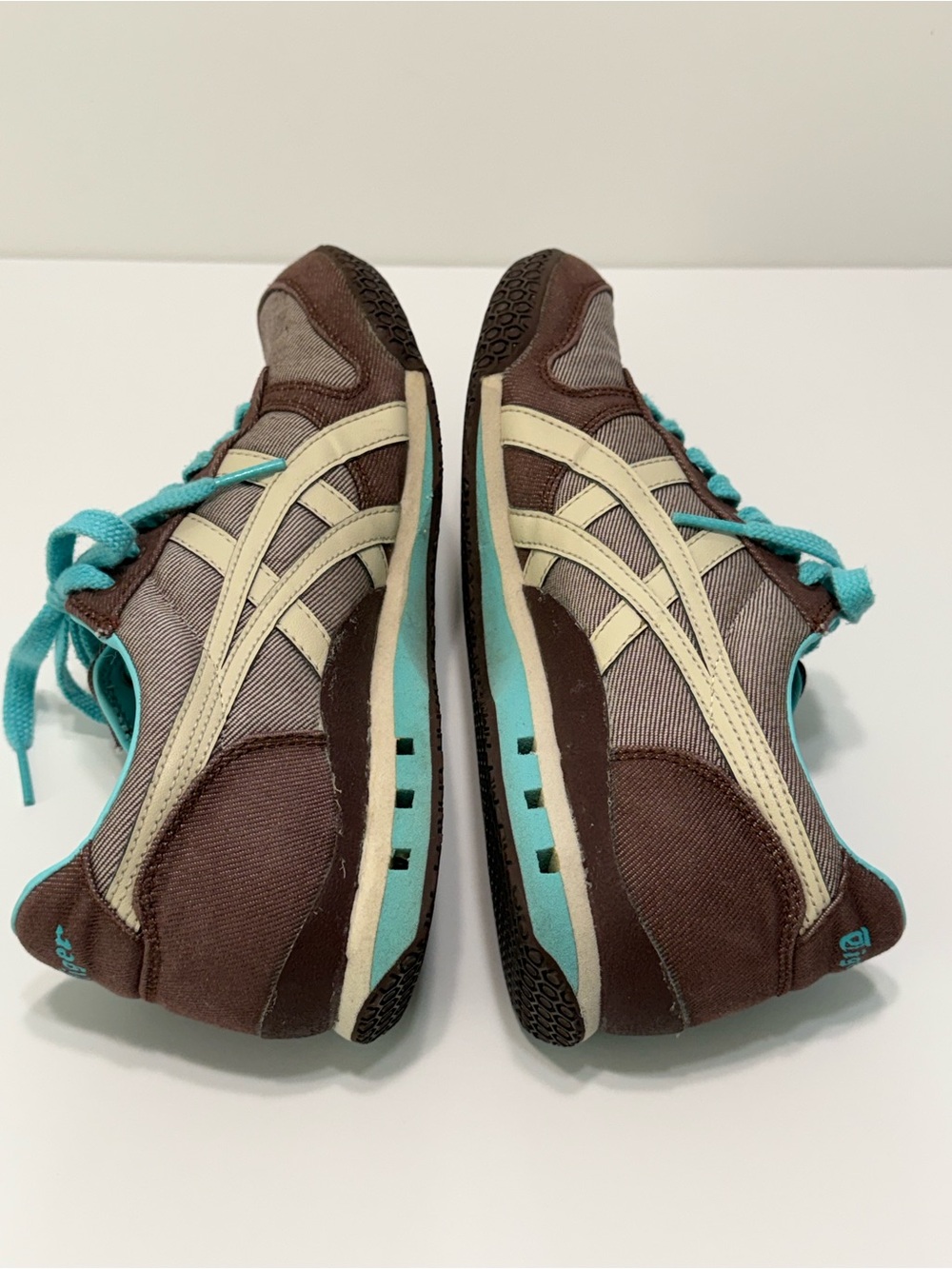 Onitsuka Tiger Ultimate 81 Sneakers Brown Turquoise Canvas Womens Size 7.5 - Picture 5 of 14